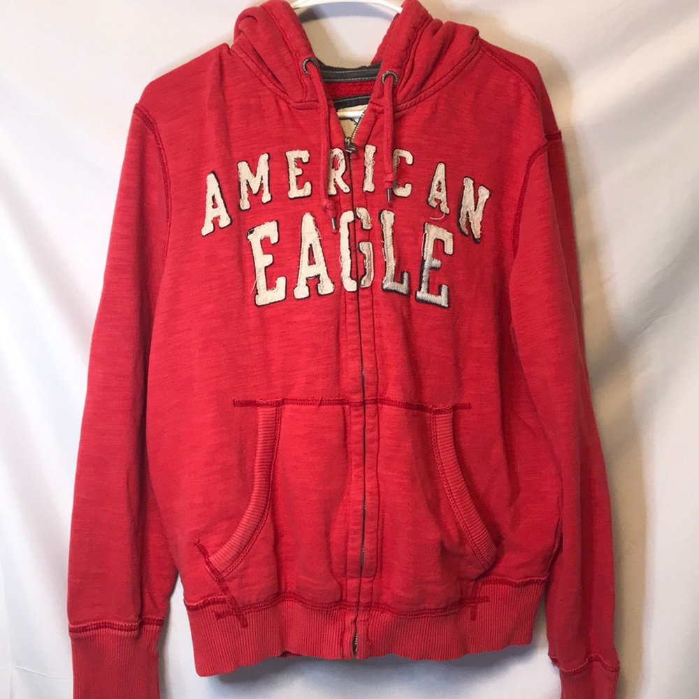 3/$25 American eagle red zip up hoodie
